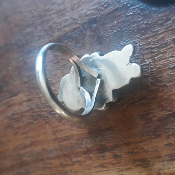 Sterling Silver Mother of Pearl Ring 9.5 - Picture 3 of 3